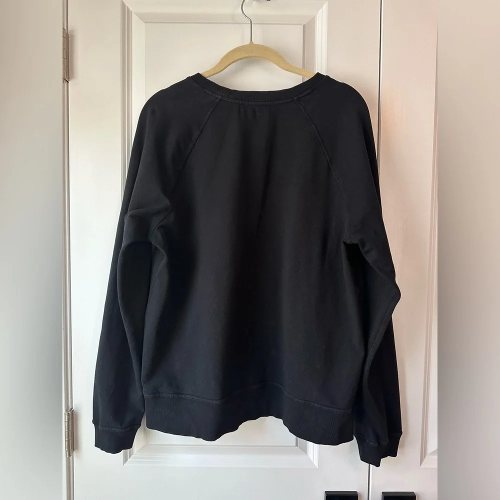 Johnny Was Denali Raglan Sweatshirt Floral Embroidered Crewneck Sz Small Black